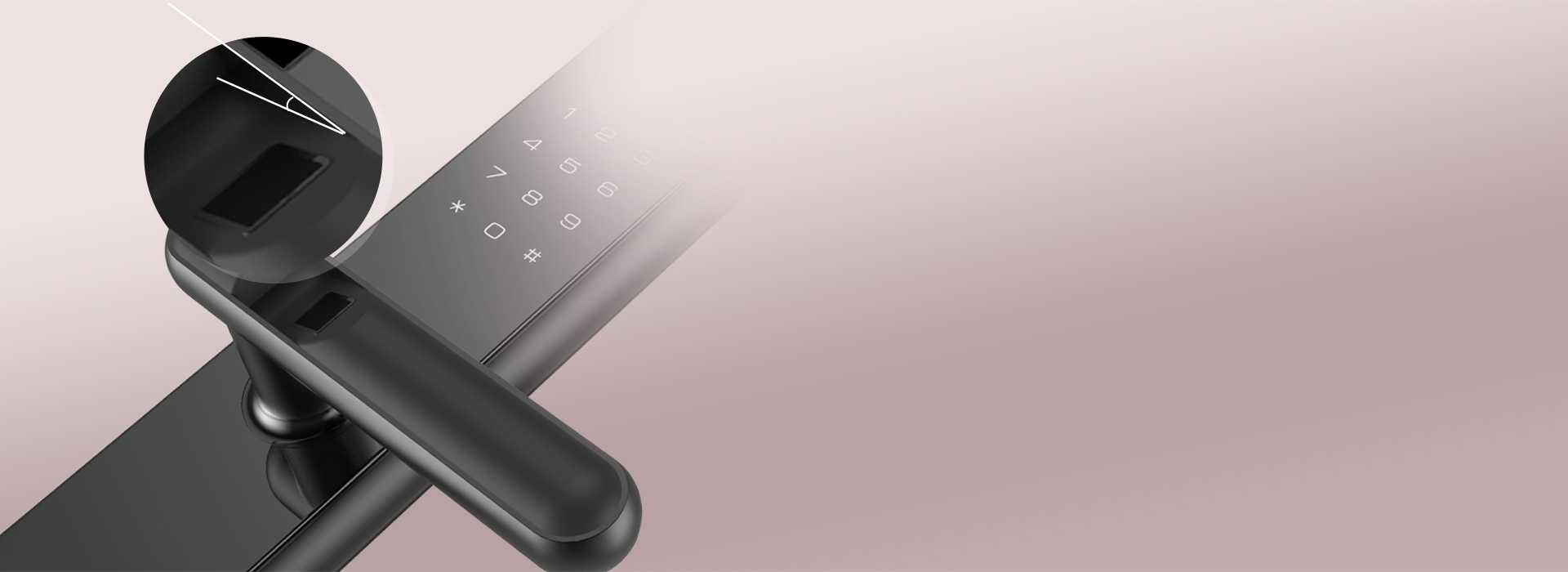 指紋識別，一握即開 指紋識別模塊位于門...