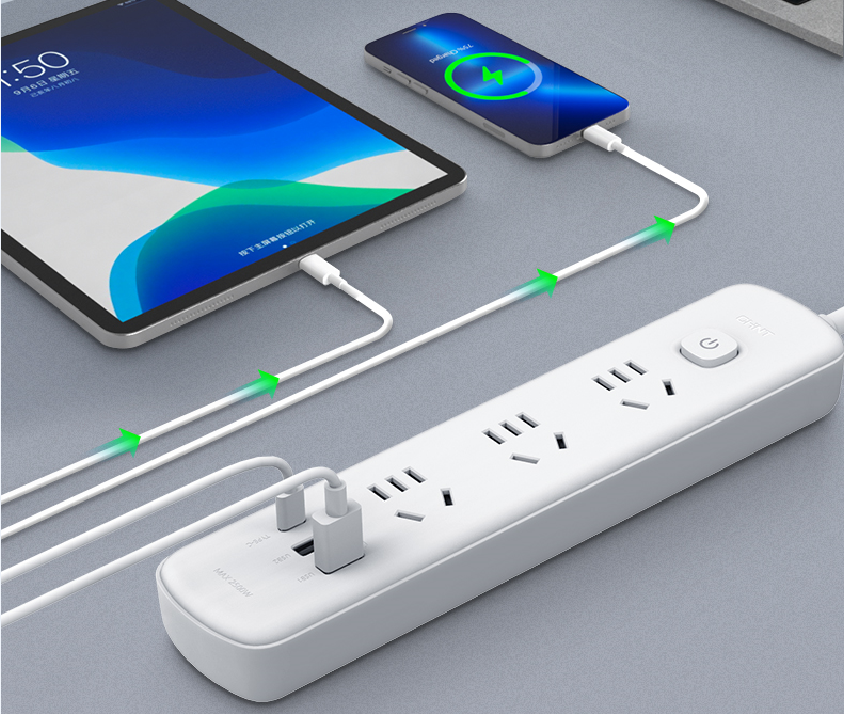 入學(xué)必備安全快充排插，插座不夠就用它