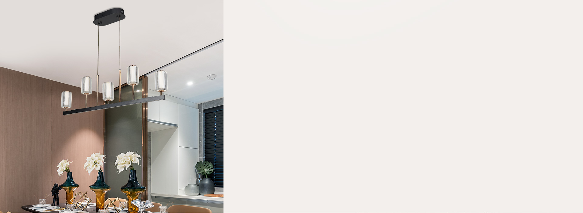 吊線輕松可調(diào)，適配不同層高 餐廳燈標(biāo)配...