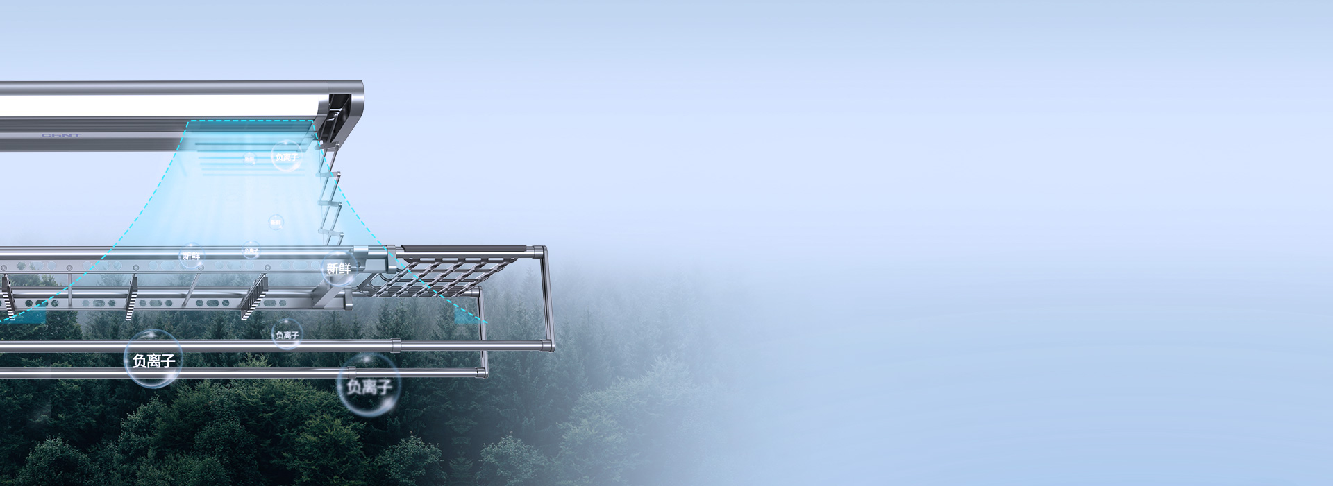 負(fù)離子凈化，呼吸更清新 吹風(fēng)自帶負(fù)離子...