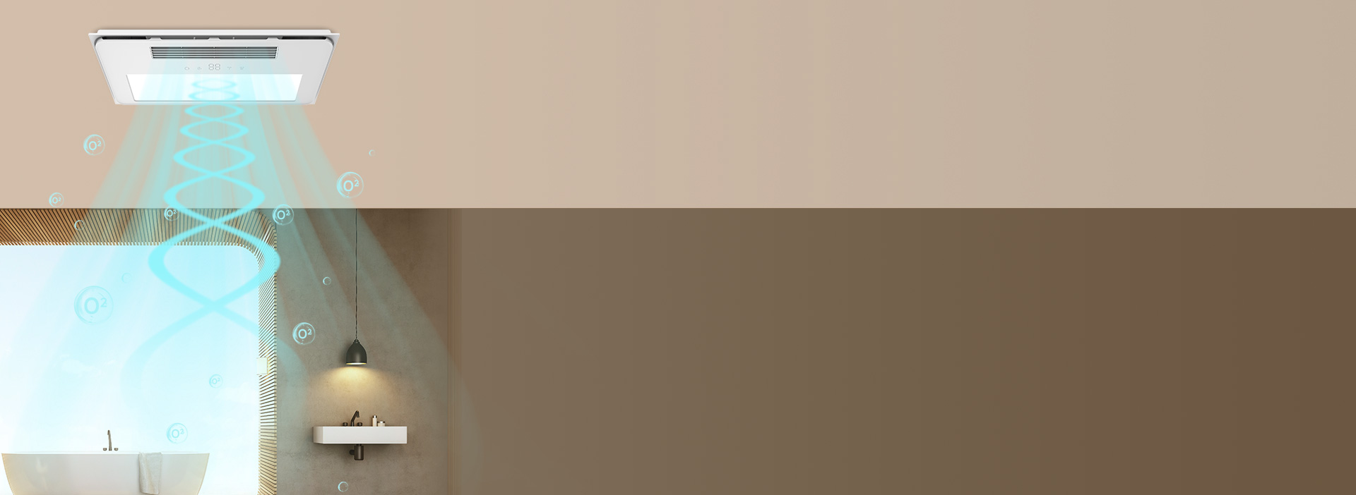 有氧沐浴，呼吸更暢爽 一鍵有氧沐浴模式...