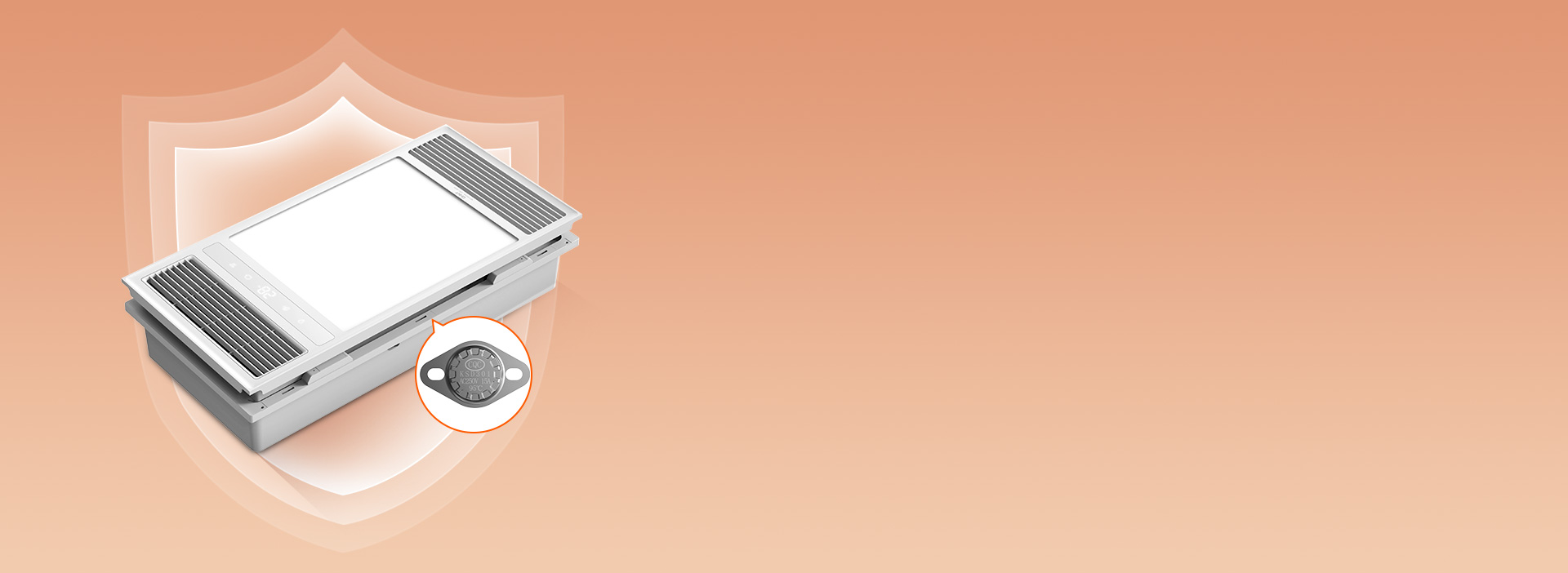 過熱保護，為安全加一道屏障 內置95°...